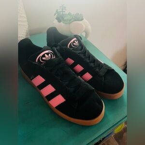 Adidas Campus Black and Pink